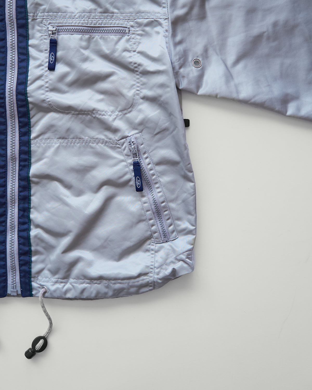 【SIZE M-L】90s-00s GAP Silver Nylon Multi-Pocket Utility Jacket