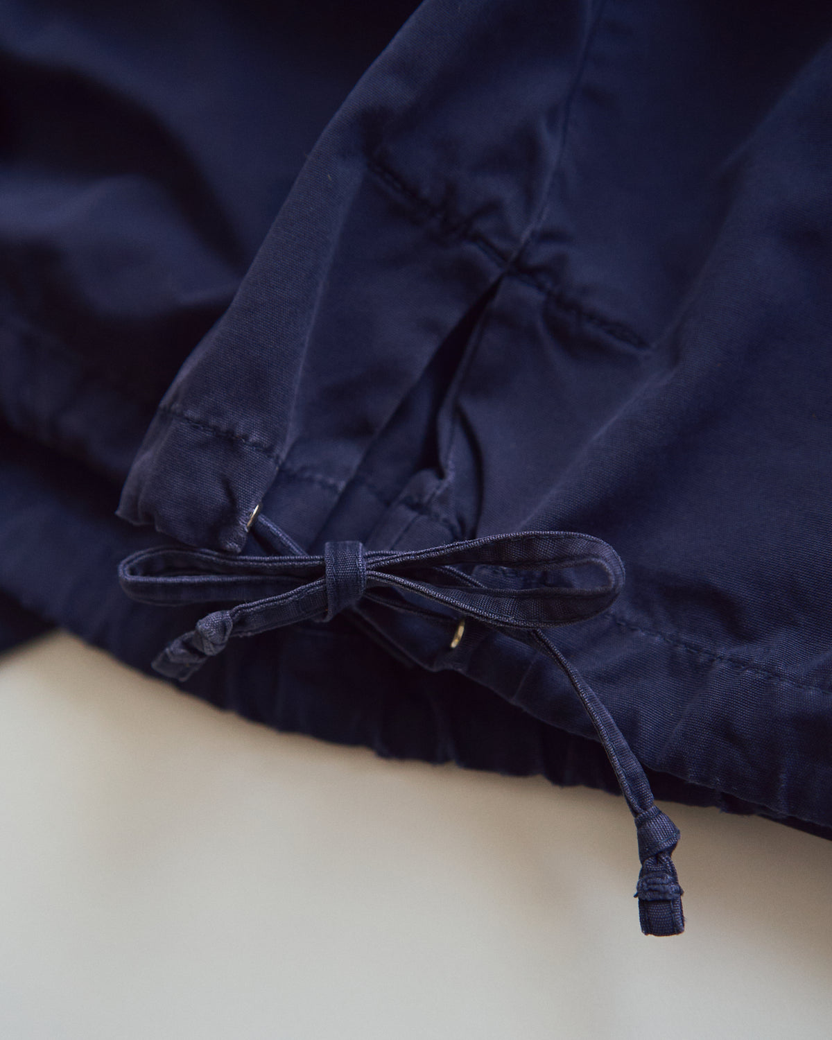 【SIZE XL】90's J.CREW Cotton Two-Tone Pullover Anorak / Navy x Ivory