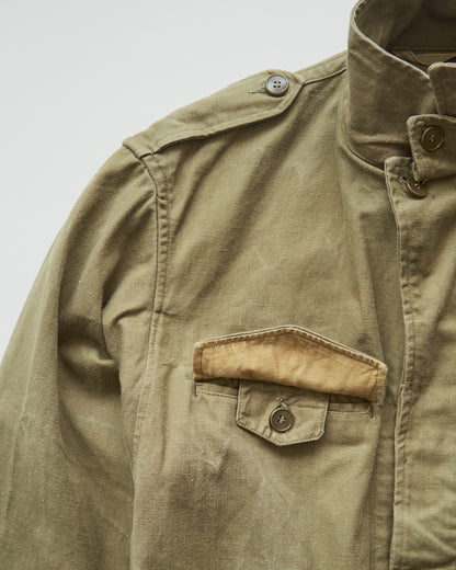 【SIZE L】 1950s FRENCH ARMY M-47 Field Jacket / Olive Twill