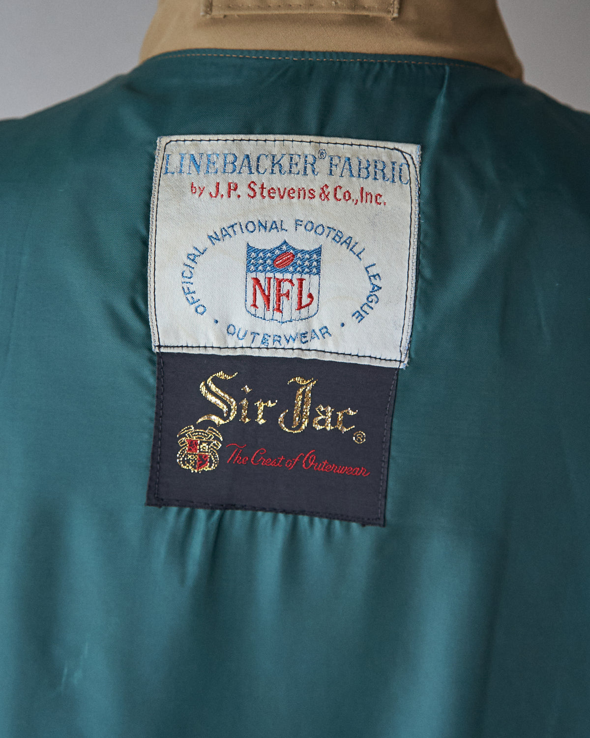 【SIZE L】60-70s SIR JAC Linebacker Fabric NFL Swing Top / Beige