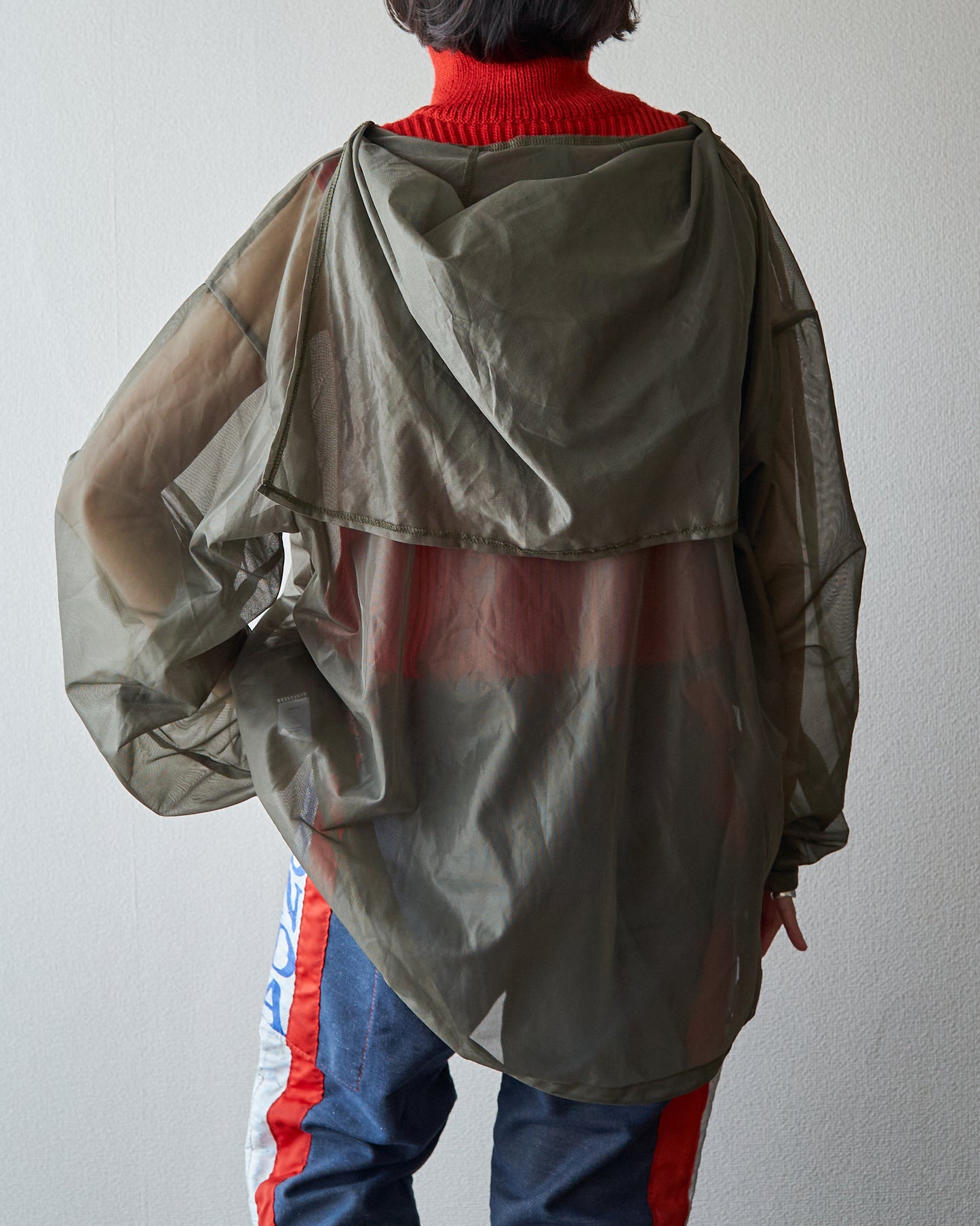 00’s CABELA'S Sheer Mesh Hooded Mosquito Hooded Pullover / Khaki