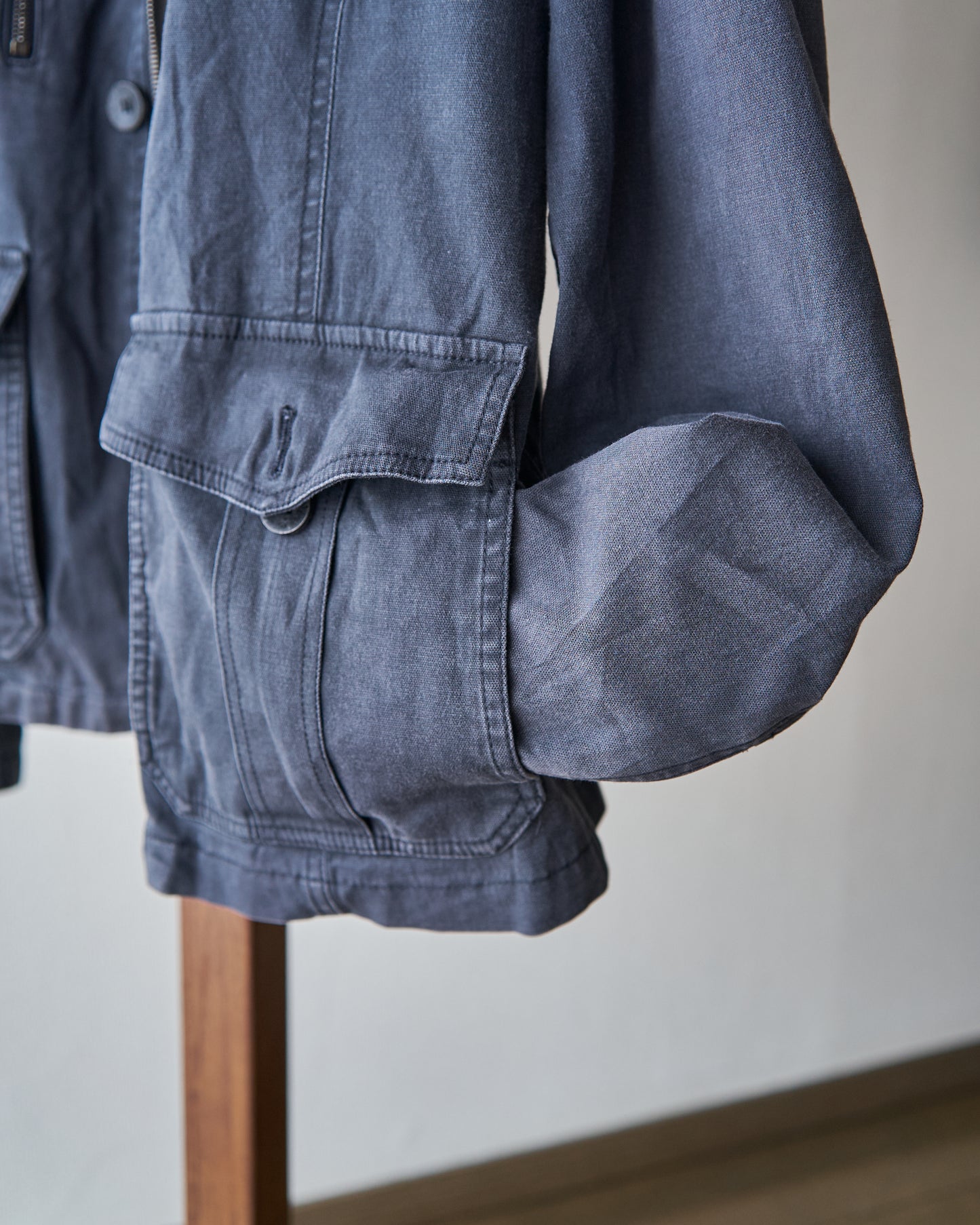 2010s EMPORIO ARMANI JOSH LINE Washed Cotton Deconstructed Blouson / Faded Navy