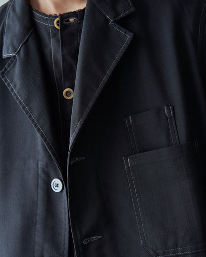 【SIZE M】VETRA 60-70s Tergal Fabric Maquignon Coat / Black