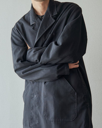 【SIZE M】VETRA 60-70s Tergal Fabric Maquignon Coat / Black