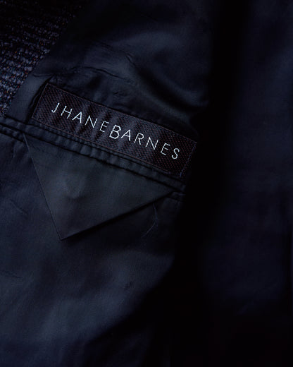 【Size L】90s JHANE BARNES Wool/Linen Textured boucle Jacket / Black
