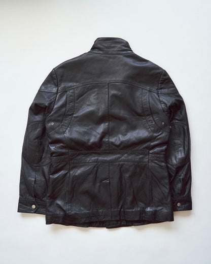 【SIZE L】00s-10s HUGO BOSS Lambskin Leather Utility Jacket/ Black