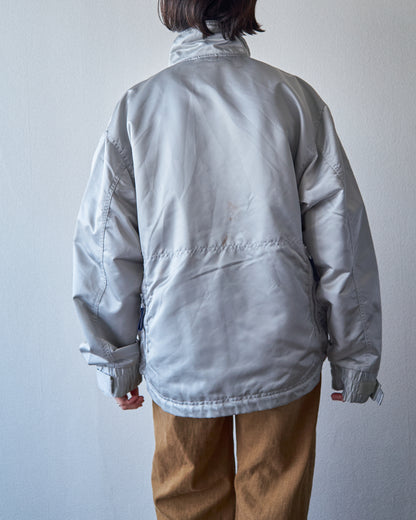 【SIZE M-L】90s-00s GAP Silver Nylon Multi-Pocket Utility Jacket