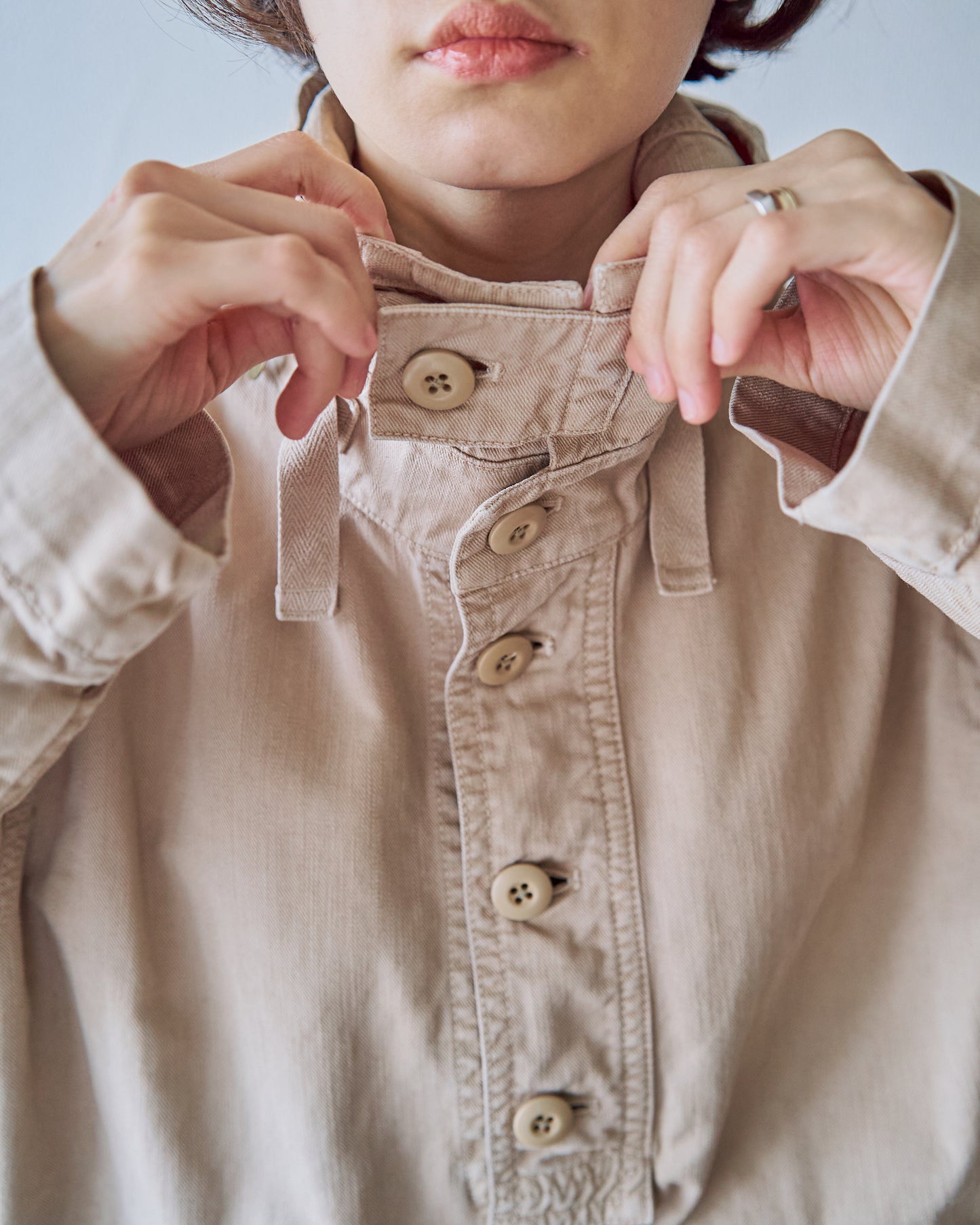 2000s J.CREW Heritage Silhouette Cotton Twill Anorak / Faded Beige