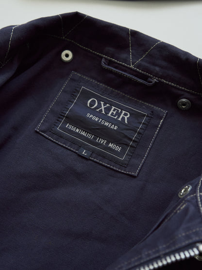 【SIZE L】OXER Cotton Detachable Hood Fireman-Hook  Coat / Navy