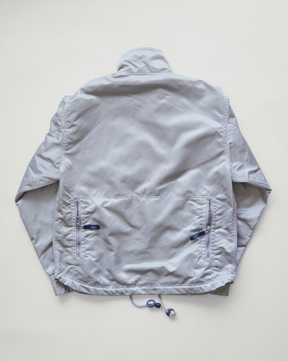 【SIZE M-L】90s-00s GAP Silver Nylon Multi-Pocket Utility Jacket