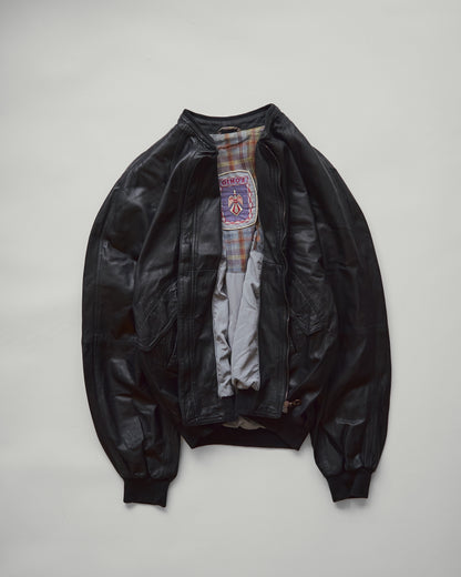 【Size M】80s-90s GIMO’S Lambskin Leather Raglan Sleeve Blouson / Black