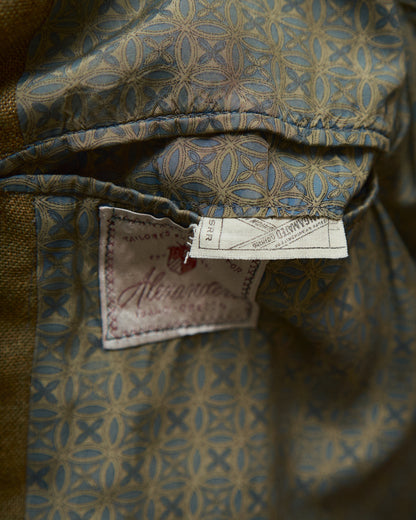 【SIZE M】70s Notch Lapel Double Breasted Tailored Jacket / Mustard Olive