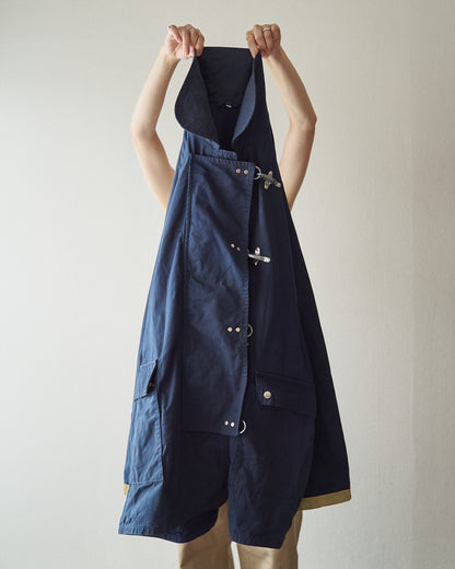 【SIZE L】-90s FAY Cotton Canvas Fireman Toggle Coat / Navy