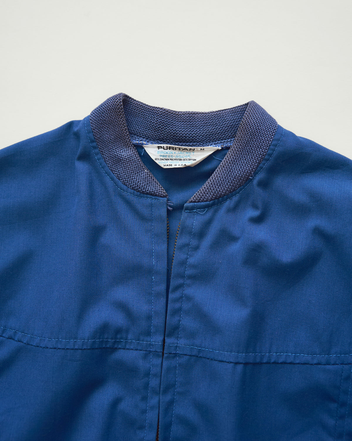 【SIZE S】60s PURITAN Poly-Cotton  Zip Blouson / Navy
