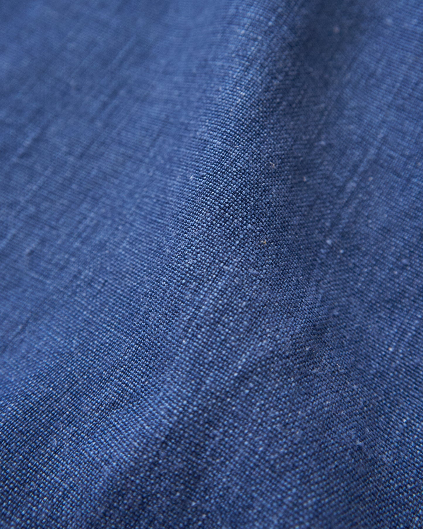 80-90s Circular Pocket Switching Linen Jacket / Blue × Gray
