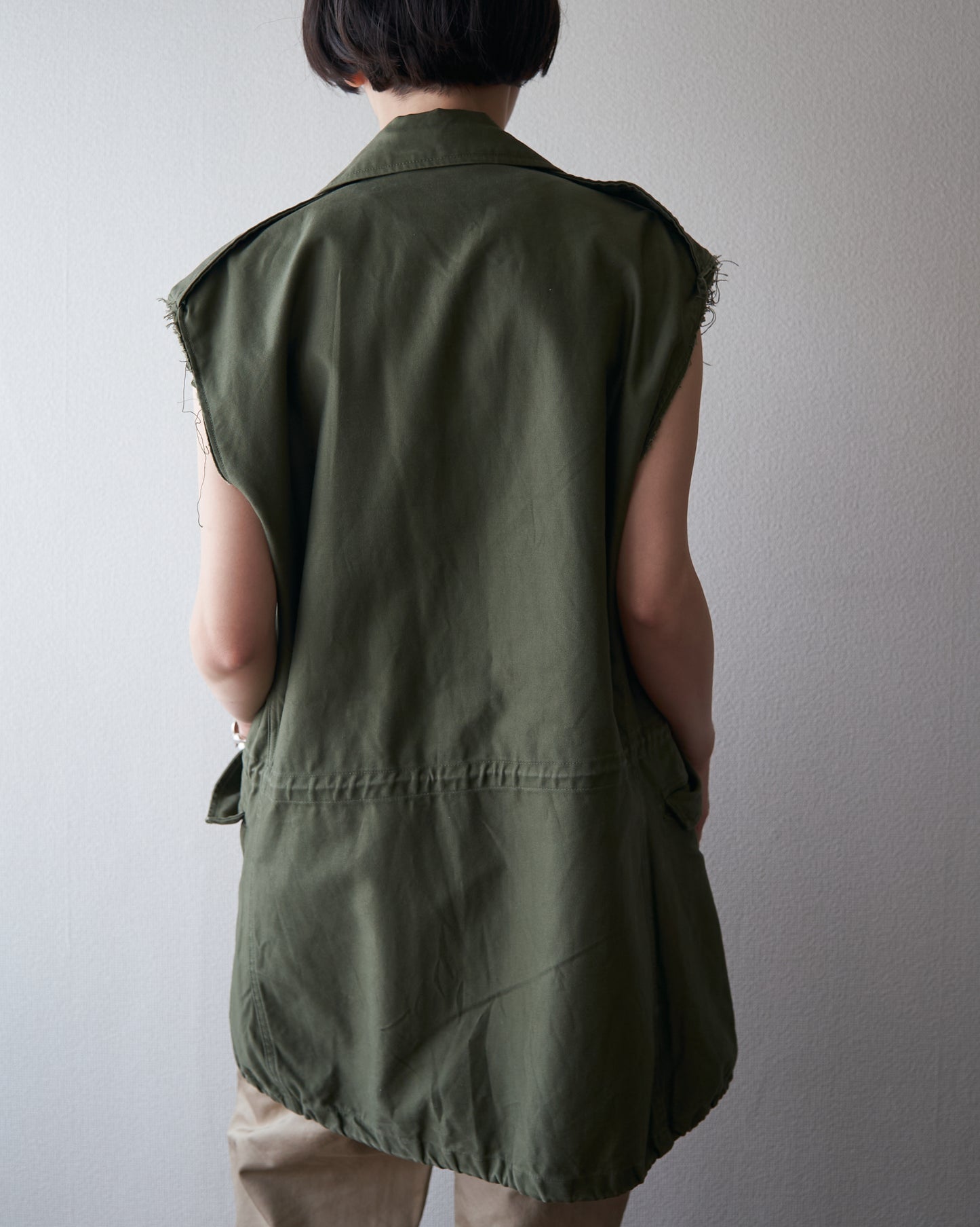 60s US ARMY M-51 Field Jacket Custom Vest / OG-107 Olive