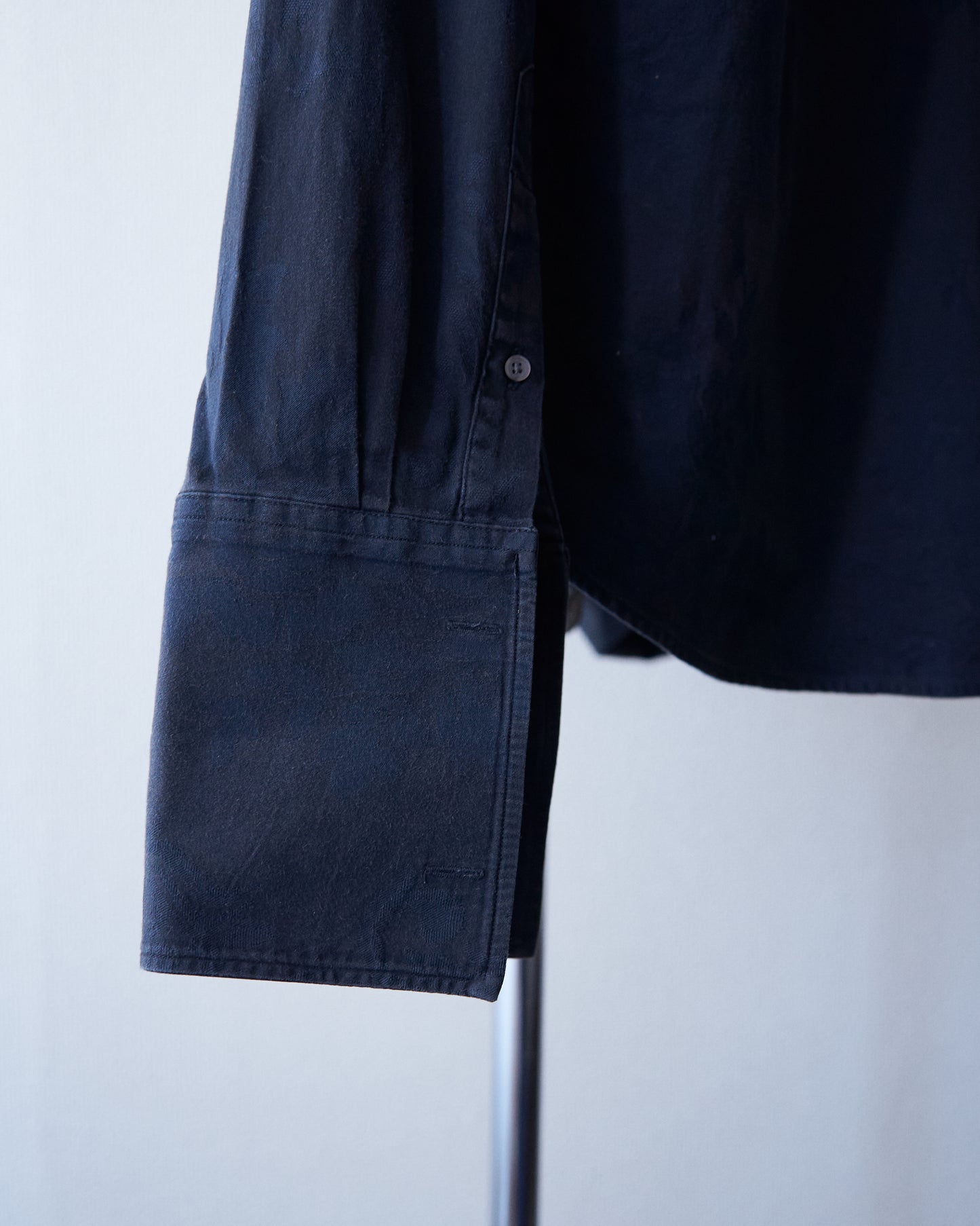 〜00's BANANA REPUBLIC Botanical Jacquard Cotton Shirt / Black