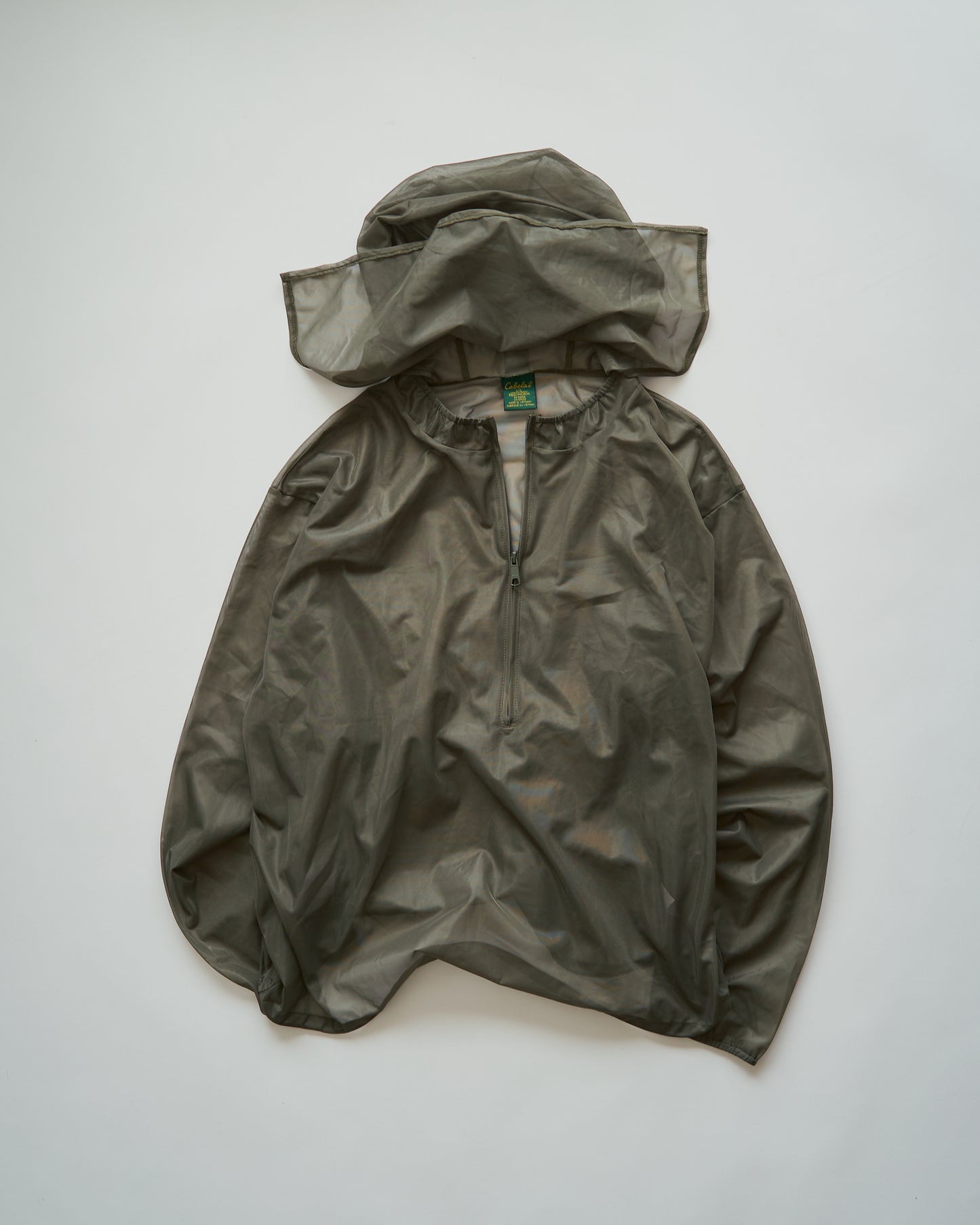 00’s CABELA'S Sheer Mesh Hooded Mosquito Hooded Pullover / Khaki