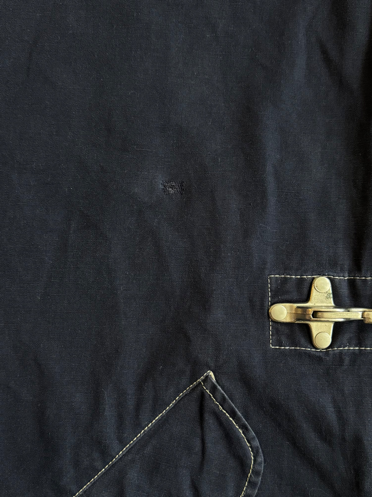 【SIZE L】OXER Cotton Detachable Hood Fireman-Hook  Coat / Navy