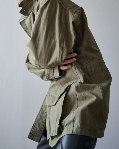 【SIZE L】 1950s FRENCH ARMY M-47 Field Jacket / Olive Twill