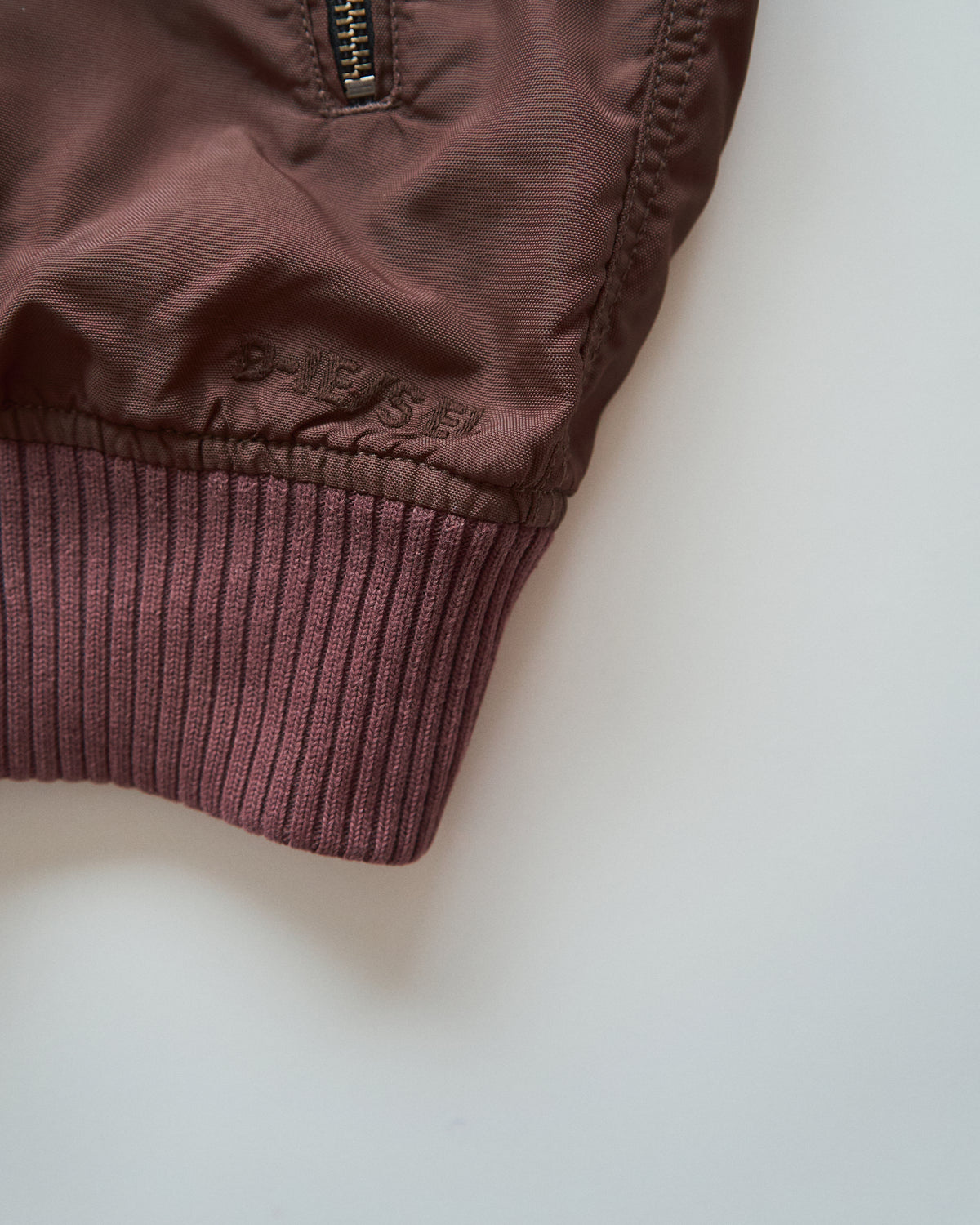 【SIZE M-L】00s DIESEL Multi-Zip Curved Bomber Jacket / Brown Purple