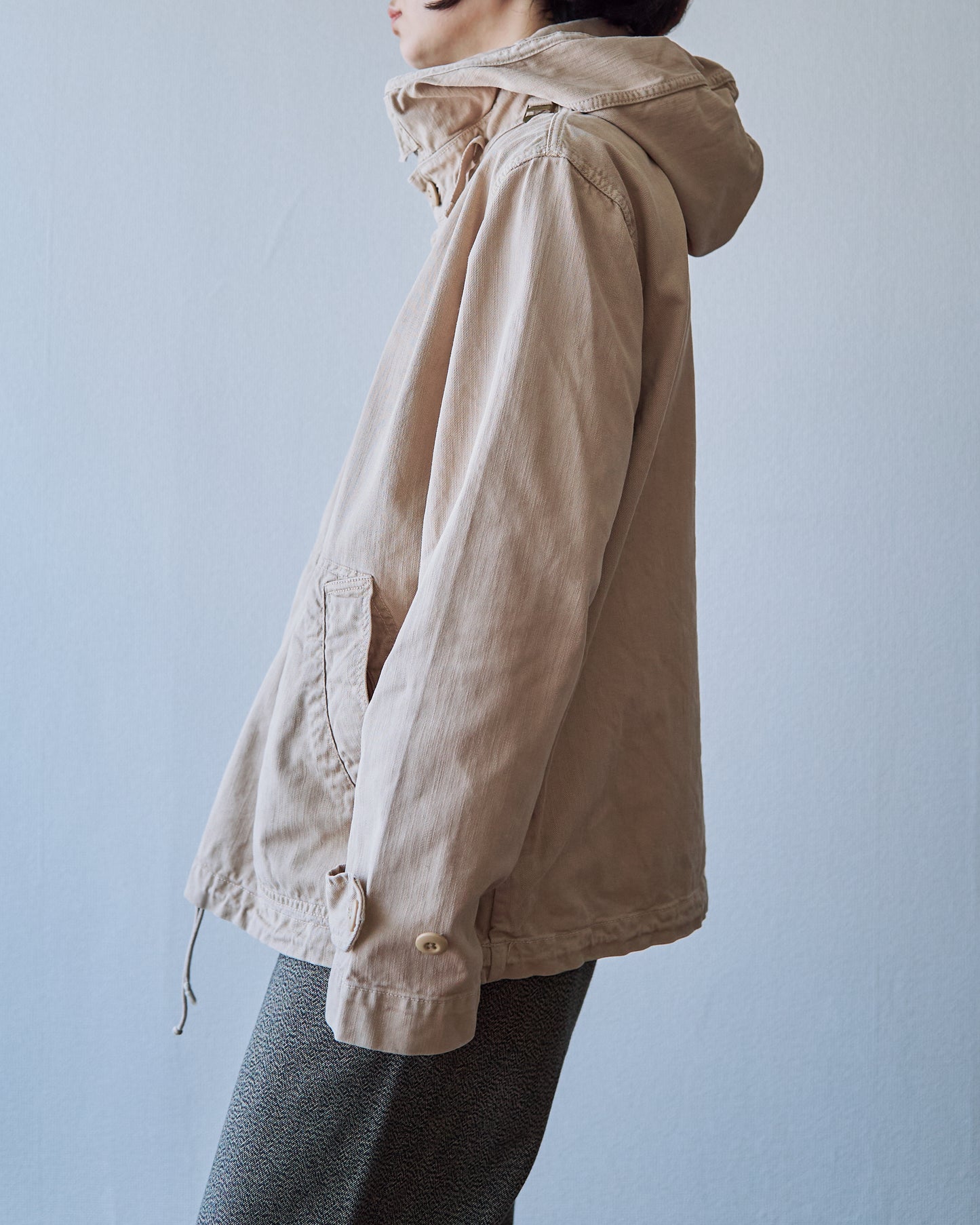 2000s J.CREW Heritage Silhouette Cotton Twill Anorak / Faded Beige
