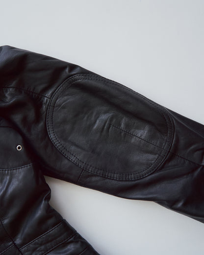 【SIZE L】00s-10s HUGO BOSS Lambskin Leather Utility Jacket/ Black