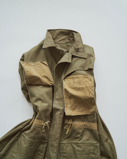 【SIZE L】 1950s FRENCH ARMY M-47 Field Jacket / Olive Twill