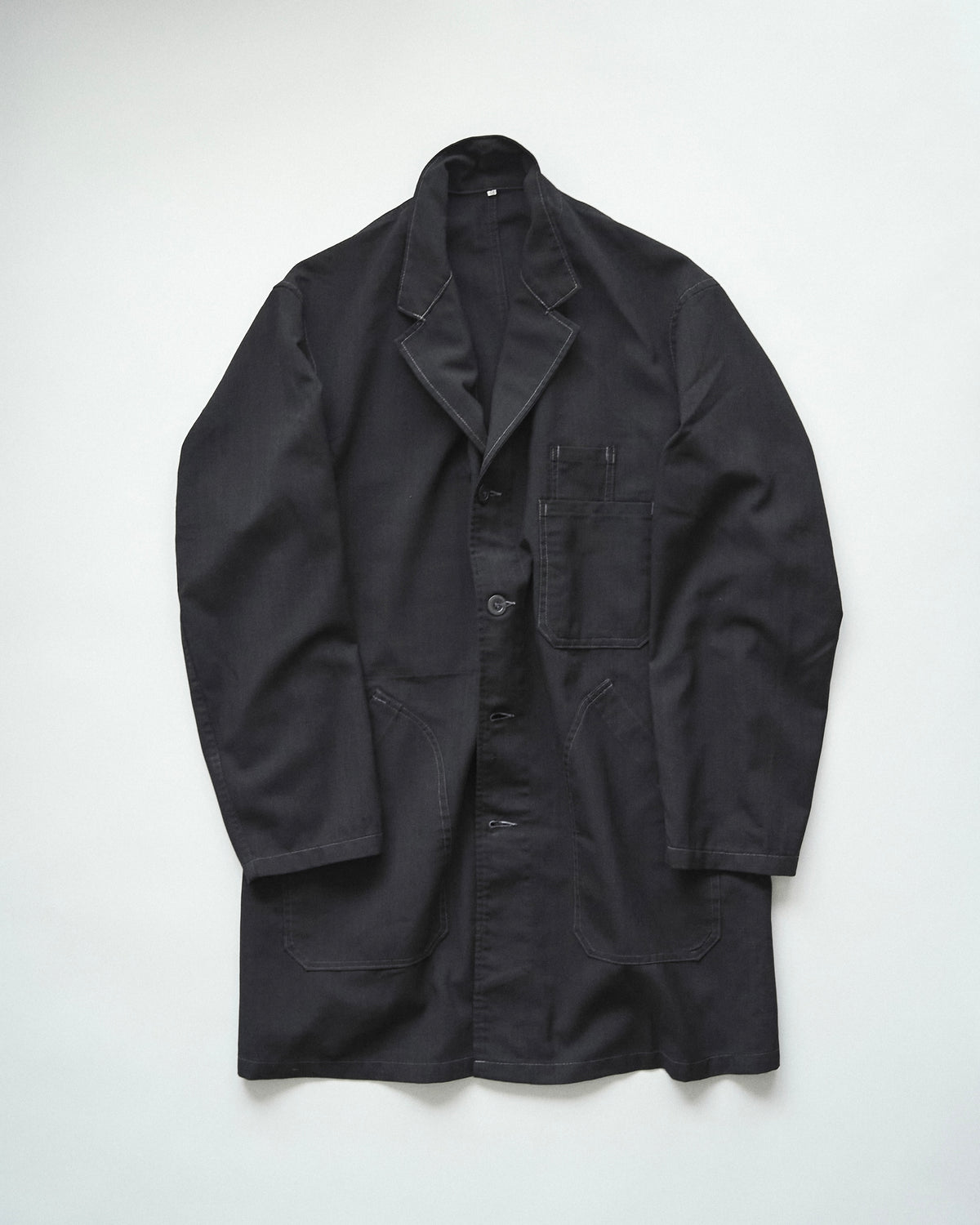 【SIZE M】VETRA 60-70s Tergal Fabric Maquignon Coat / Black