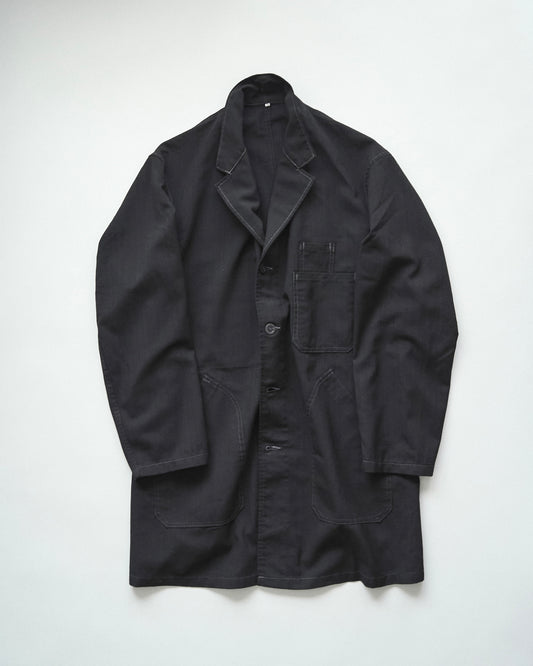 【SIZE M】VETRA 60-70s Tergal Fabric Maquignon Coat / Black