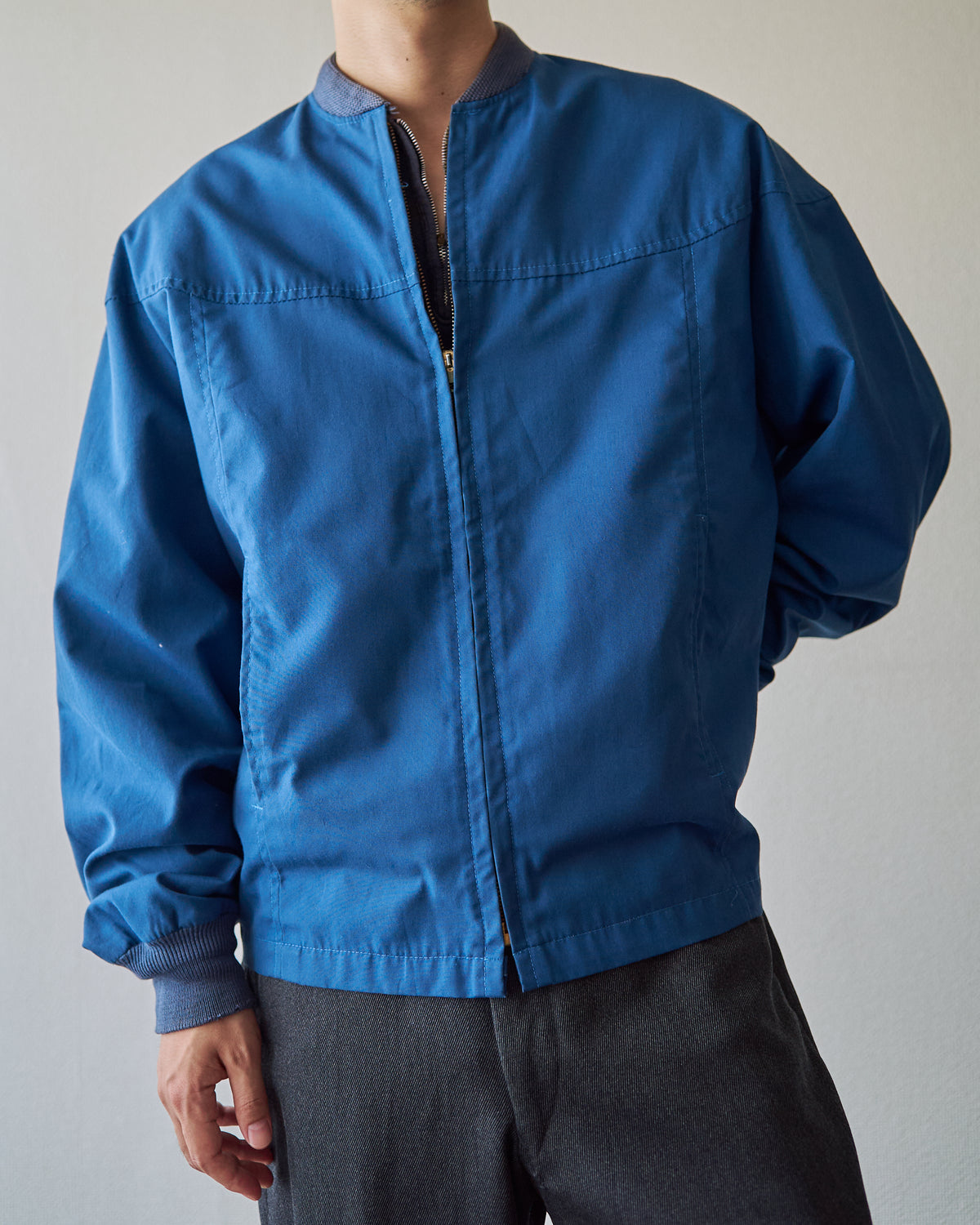 【SIZE S】60s PURITAN Poly-Cotton  Zip Blouson / Navy