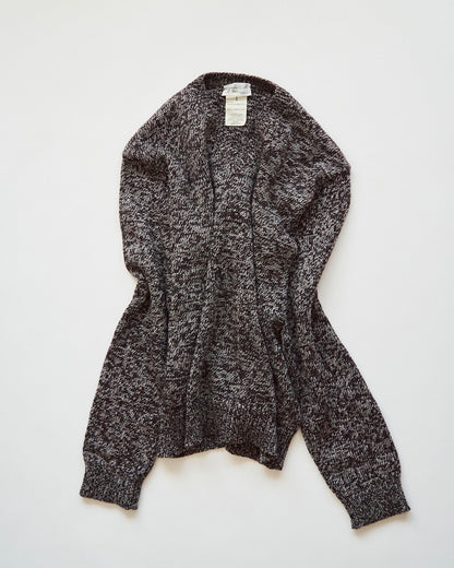 【SIZE S-M】90s agnès b. homme Melange Wool V-Neck Knit / Brown x Ecru