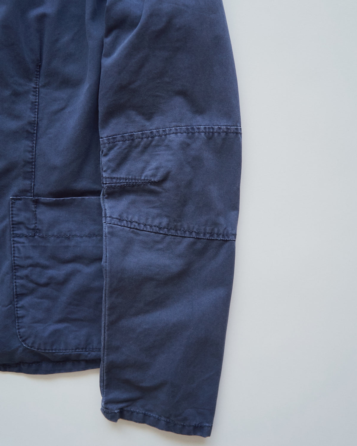 【SIZE S】ARMANI JEANS Garment-Dyed Cotton Convertible-Collar Field Jacket / Navy