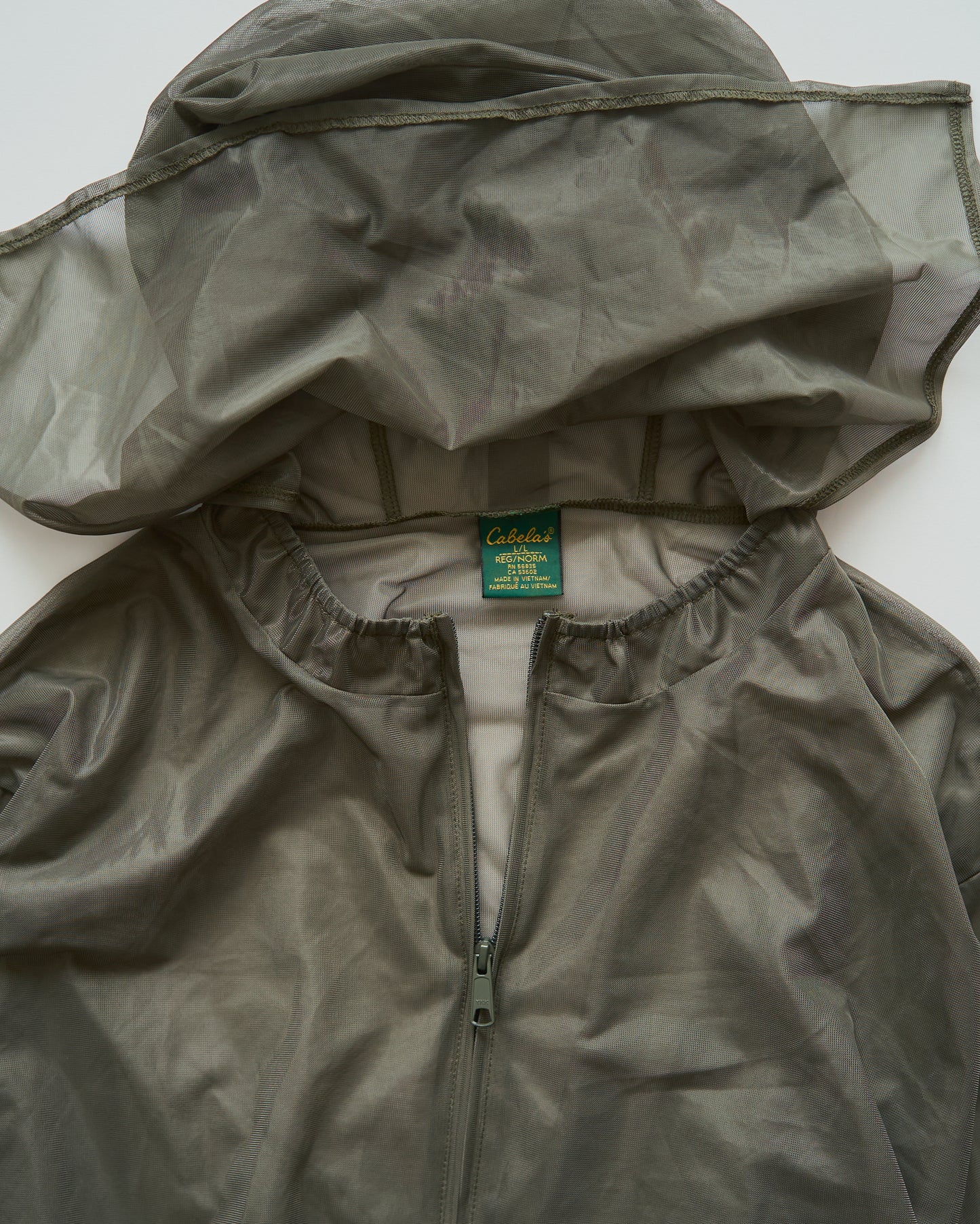 00’s CABELA'S Sheer Mesh Hooded Mosquito Hooded Pullover / Khaki