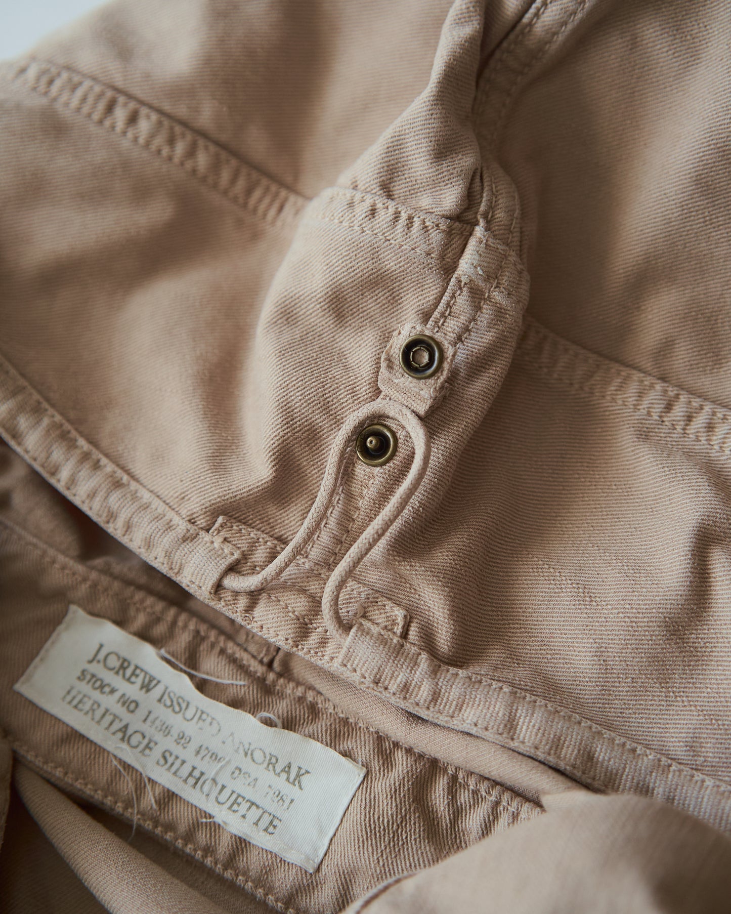 2000s J.CREW Heritage Silhouette Cotton Twill Anorak / Faded Beige