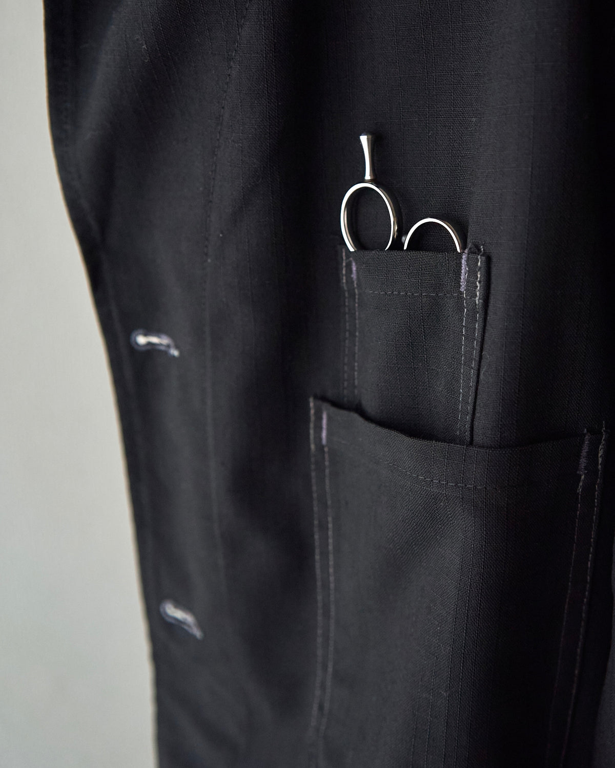【SIZE M】VETRA 60-70s Tergal Fabric Maquignon Coat / Black