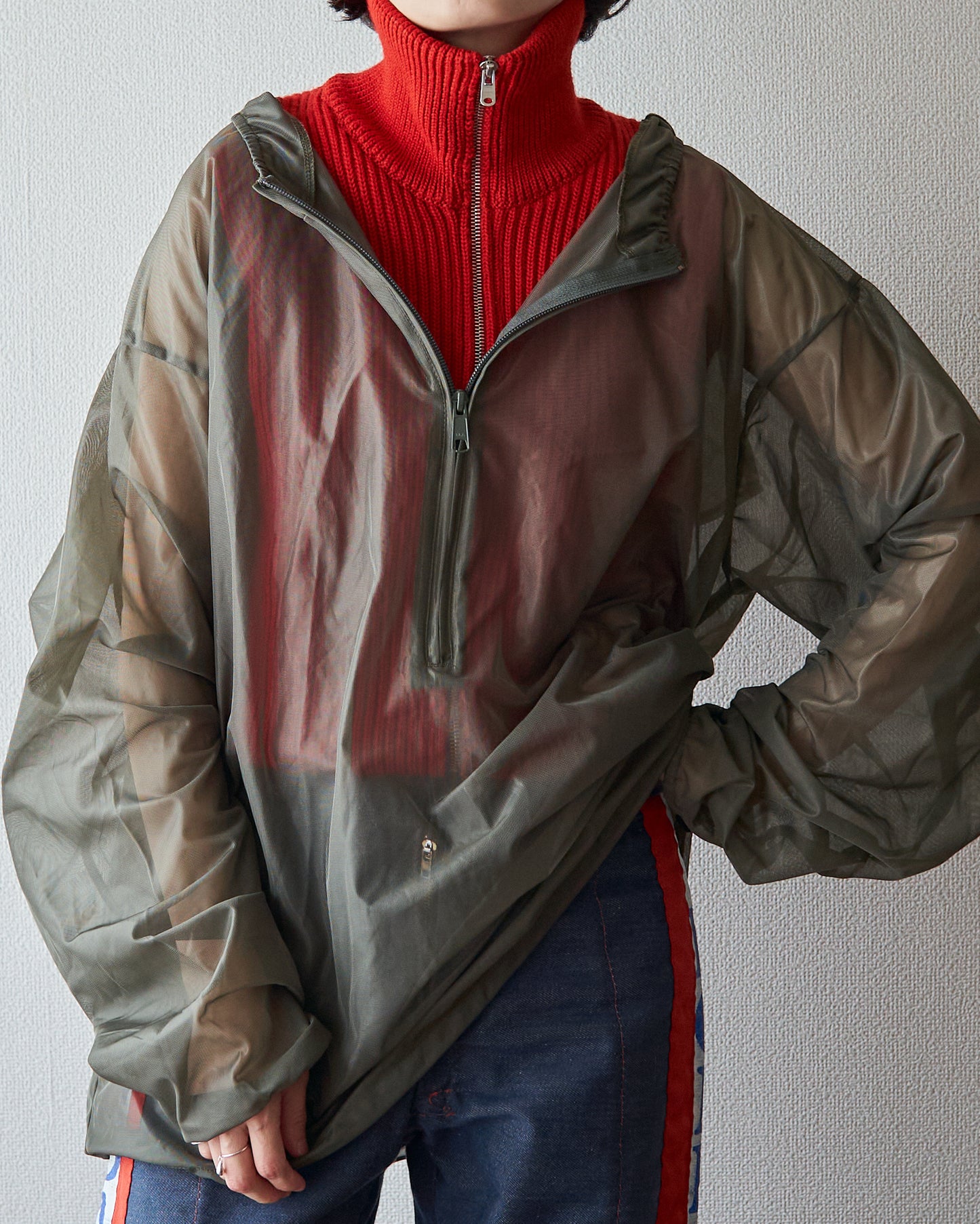 00’s CABELA'S Sheer Mesh Hooded Mosquito Hooded Pullover / Khaki