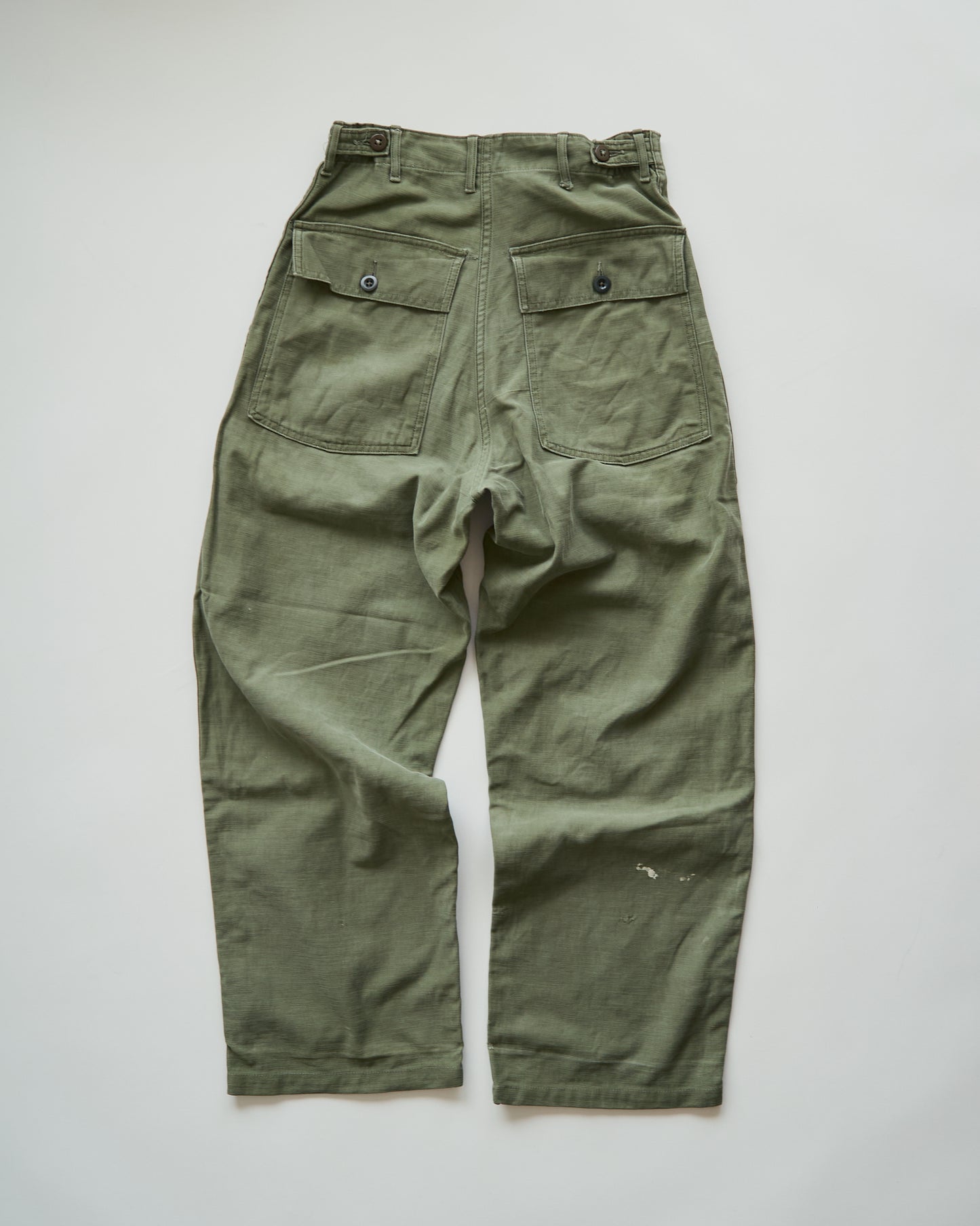 【Size S】 1950s-60s US ARMY Baker Pants / Faded Olive