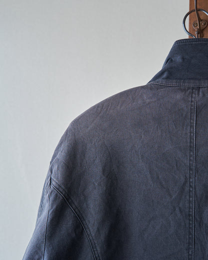 【Size L】2010s EMPORIO ARMANI JOSH LINE Washed Cotton Deconstructed Blouson / Faded Navy