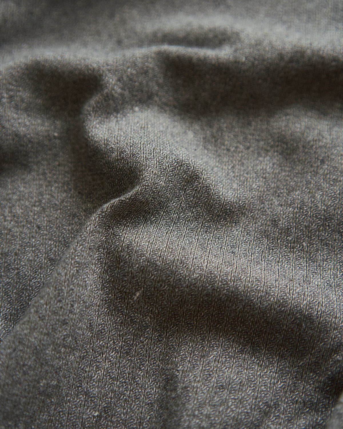 【SIZE L】80's-90s ERMENEGILDO ZEGNA Melange Flannel Cotton Shirt / Charcoal Grey