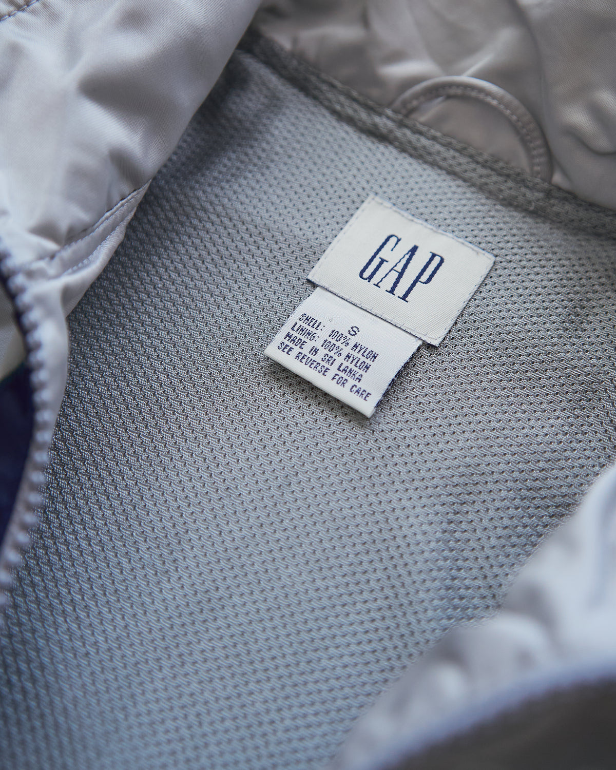 【SIZE M-L】90s-00s GAP Silver Nylon Multi-Pocket Utility Jacket