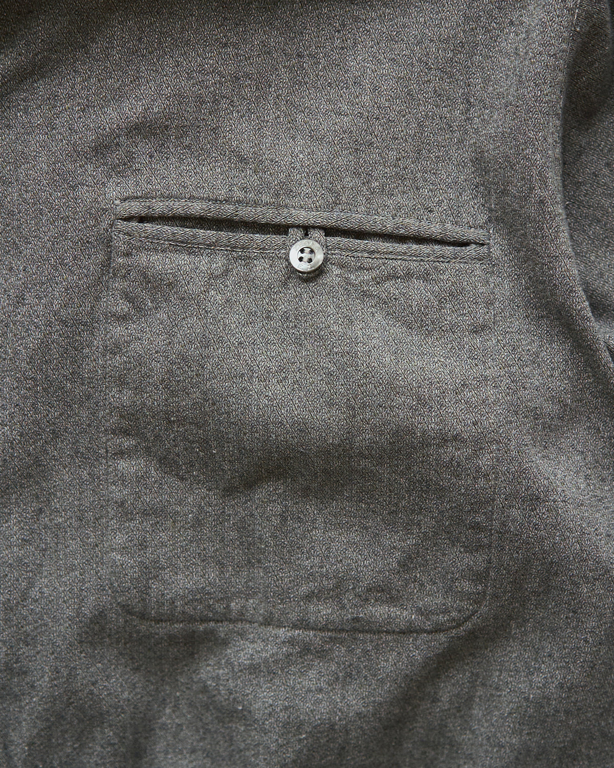 【SIZE L】80's-90s ERMENEGILDO ZEGNA Melange Flannel Cotton Shirt / Charcoal Grey