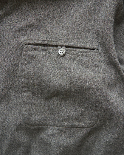 【SIZE L】80's-90s ERMENEGILDO ZEGNA Melange Flannel Cotton Shirt / Charcoal Grey