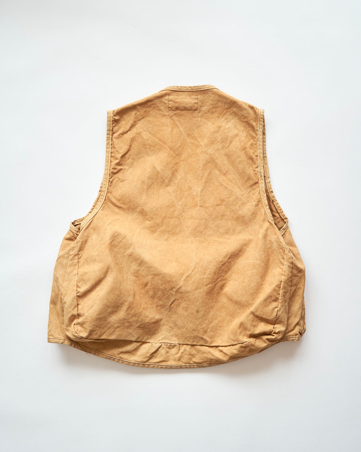 【SIZE M】70s US Cotton Duck Quilted-Yoke Hunting Vest / Tan