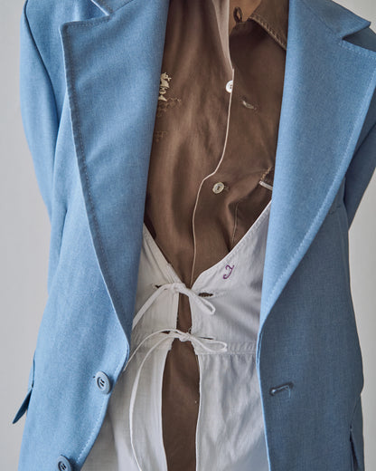 【SIZE L】-1980s JCPENNEY Textured Notch Lapel Tailored Jacket / Powder Blue