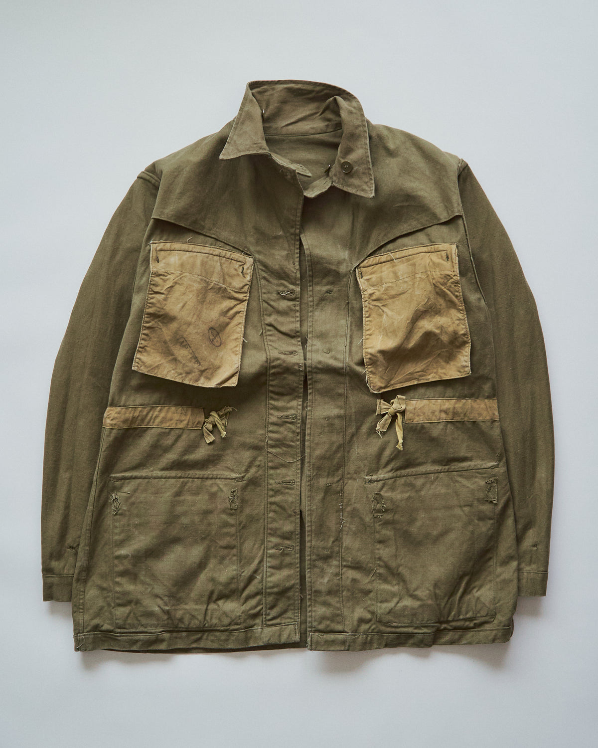 【SIZE L】 1950s FRENCH ARMY M-47 Field Jacket / Olive Twill
