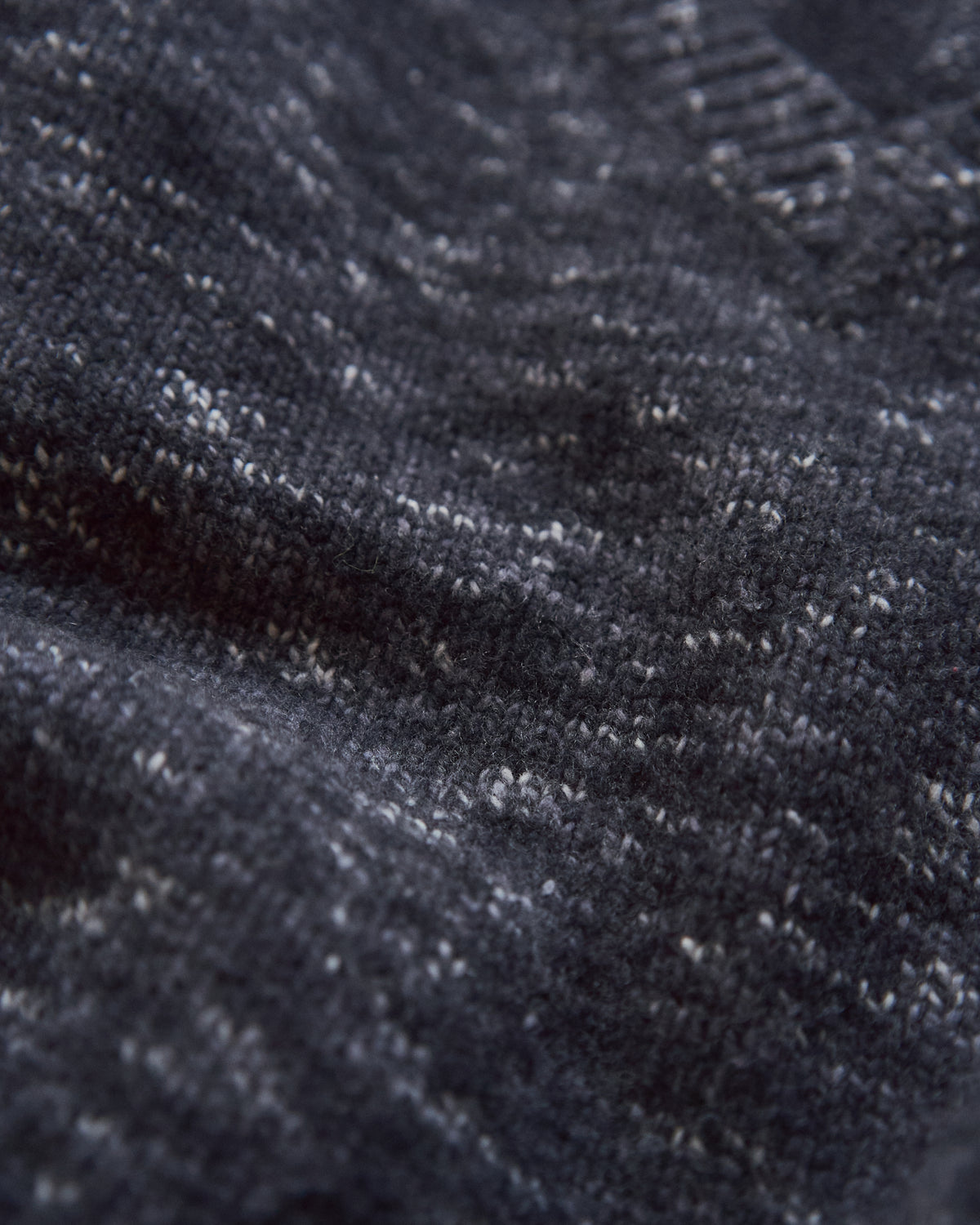 【SIZE S-M】90s agnès b. WOOL MELANGE V-NECK KNIT / Charcoal
