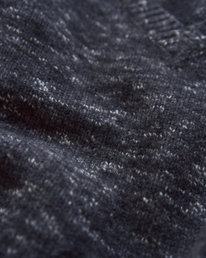 【SIZE S-M】90s agnès b. WOOL MELANGE V-NECK KNIT / Charcoal