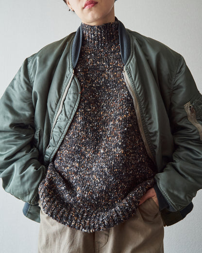 【SIZE S-M】70s CONCORD INDUSTRIES Reversible Nylon MA-1 Flight Jacket / Sage Green