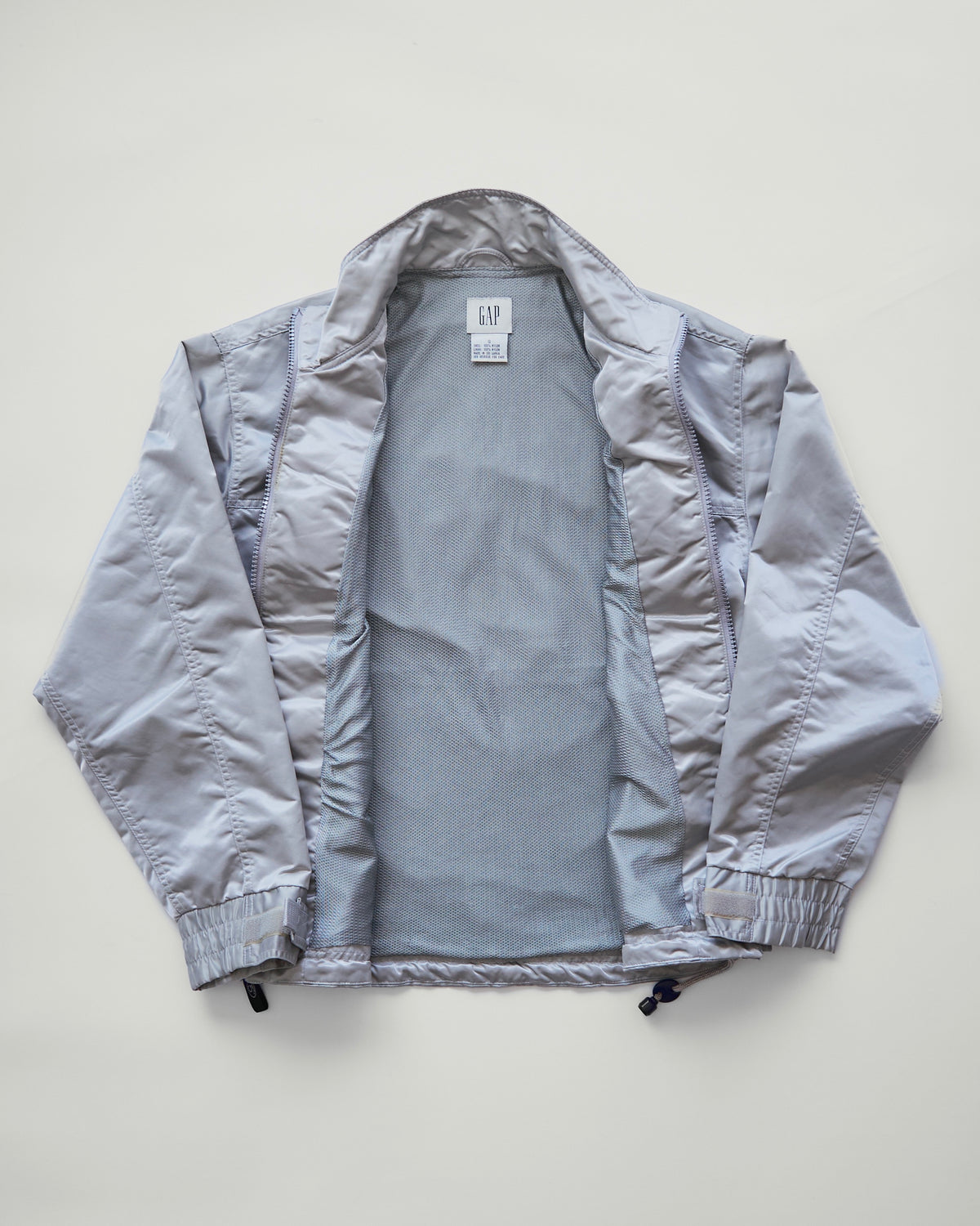 【SIZE M-L】90s-00s GAP Silver Nylon Multi-Pocket Utility Jacket